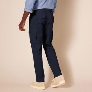 Amazon Essentials Men’s Cargo Pants Straight Fit Navy Blue 35W x 32L